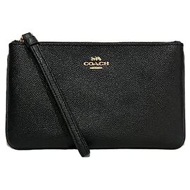 Lederpouch Coach F57465 Schwarz