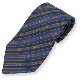 Céline Celine Tie Blue Multiple colors Navy blue