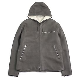 Hermès Hermes Blouson Sheep Leather Jacket Grey Dark grey