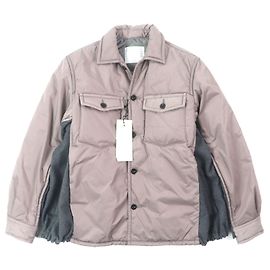 Sacai Sports Mix Padded Shirt Polyester Jacket Pink Other