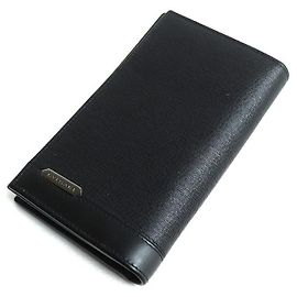 Bulgari Bvlgari Serpenti Scaglie Man Calf Long Wallet Black
