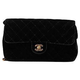 Chanel Matelasse25 Velour Leather Backpack Black