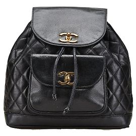 Chanel Matelasse Lambskin Backpack Black