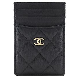 Chanel Matelasse Caviar Card Case Black