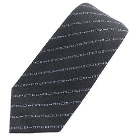 Gucci Wollkrawatte Grau Anthrazitgrau