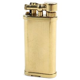 Alfred Dunhill Dunhill Unique Hammer Type Stripe Pattern Lighter Golden