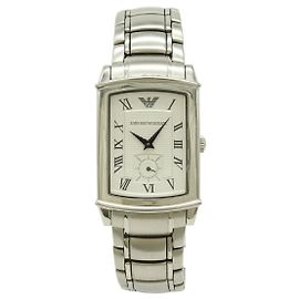 Emporio Armani AR0243 Edelstahl-Uhr Silber