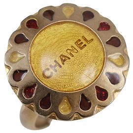 Bague Motif Fleur Chanel Doré