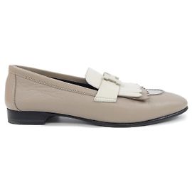 Hermès Mocassins Hermes Chevre Blanc Gris