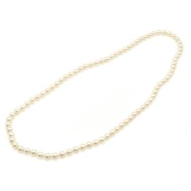 Autre Marque Collana lunga di perle Beige