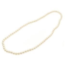 Autre Marque Long collier en perles Beige