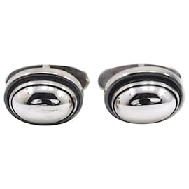 Autre Marque Georg Jensen Round Silver 925 Cufflinks Silvery