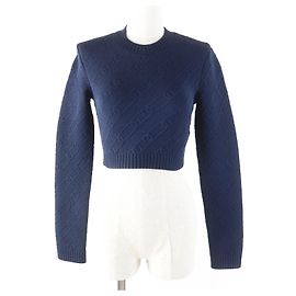 Fendi FF Logo Stricktop Blau Marineblau