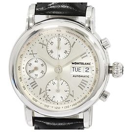 Montblanc Meisterstück Edelstahl Uhr Silber