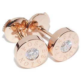 Pendientes de oro rosa 750 Piaget Possession con diamantes Rosa