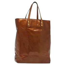LOUIS VUITTON Monogram Vernis Reade MM Handtasche Bronze M91143 LV Auth 137923 Bronze