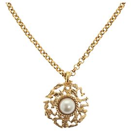 Collana Salvatore Ferragamo in metallo dorato Auth bs28768 D'oro