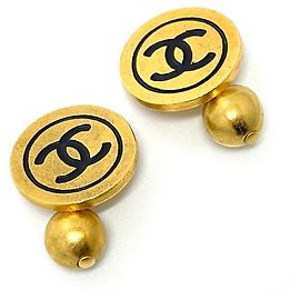 Gemelli in metallo vintage Chanel CC Coco Mark 93A D'oro