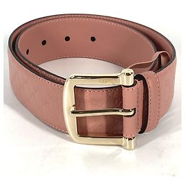Cinturón de cuero GG Micro Guccissima de Gucci Rosa