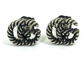 Orecchini Accessorio Double G Gucci Logo GG Marmont Argento
