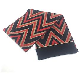 Sciarpa in lana V-Line da uomo GUCCI Rosso D'oro Blu navy