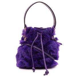 Bolsa bucket Mon Tresor mini de pele roxa Fendi Roxo