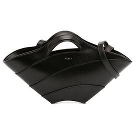 Bolsa Khaima pequena em couro preto ALAÏA Preto