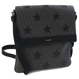 Borsa a Spalla Saint Laurent Nero Marrone scuro
