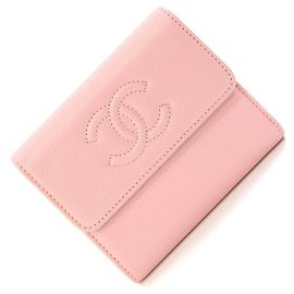 Chanel Coco Mark Tri-fold Wallet Pink