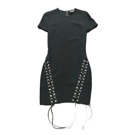 Vestido preto Dsquared2 com cadarços de couro Preto