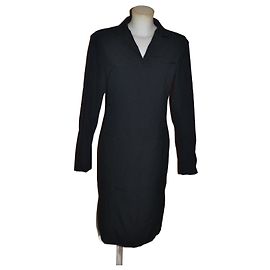 Robe midi stretch bleue Jil Sander Bleu