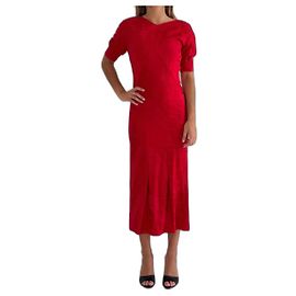 Isabel Marant Midi Kleid Rot Viscose Rot