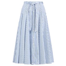 Falda A-Line Rayada Polo Ralph Lauren Blanco Azul