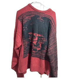 Autre Marque OCTOBER ALL OVER CREWNECK SWEATER Red