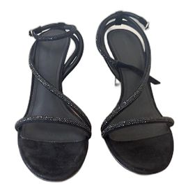 Escarpins Isabel Marant en peau de cerf noirs à strass Noir