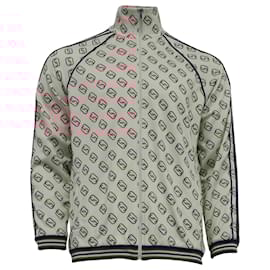 Gucci-Gucci Striped Webbing Logo-Print Track Jacket in Multicolor Polyester-Multiple colors