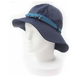 Chapeau Ceinturé Hermès en Polyester et Polyamide Argenté Bleu Bleu Marine Bleu clair