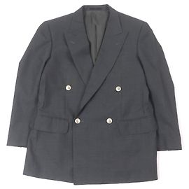 Burberry London Emblem Wool Mohair Tailored Jacket Grey
