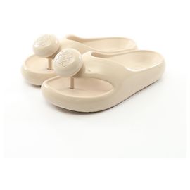 Loewe Foam Pebble Rubber Sandals Beige