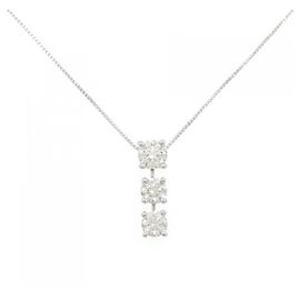 Autre Marque Colar de Au750 com Diamantes Prata