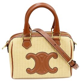 Céline Sac 2 en 1 Cuir Triomphe de Celine Beige Autre