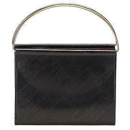 Cartier Trinity Leather Wallet Black Silvery Golden