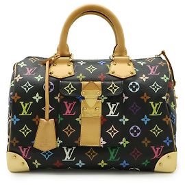 Louis Vuitton Speedy30 Monogram Handbag Black