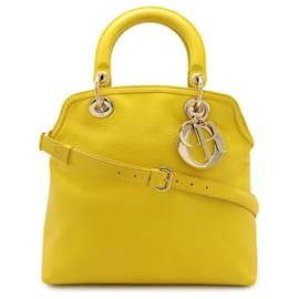Dior-Christian Dior Granville Leather 2way Bag-Yellow