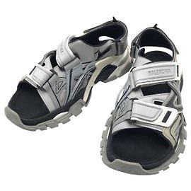 Sandale Track en PVC Balenciaga Noir Gris