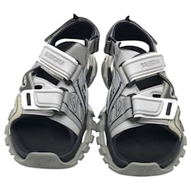 Balenciaga-Balenciaga Track Sandal PVC Sandal-Black,Grey