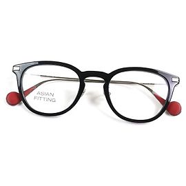 Gafas de metal Moncler ML 5093-D Negro Plata Roja