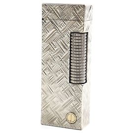 Alfred Dunhill Dunhill Logo Metal All-over Pattern Lighter Silvery