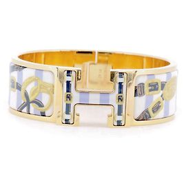 Bracelet en émail Click H d'Hermès Doré