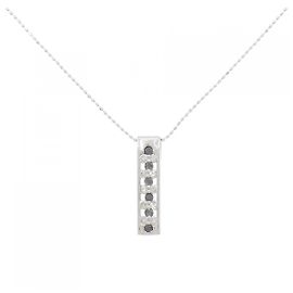 Autre Marque Colar de Au750 e Diamantes Prata